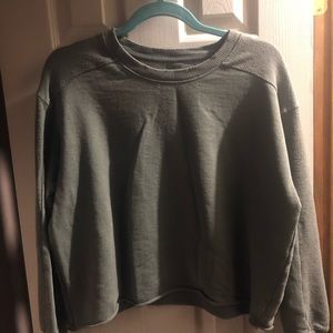 Aerie cropped slight distressed sweatshirt